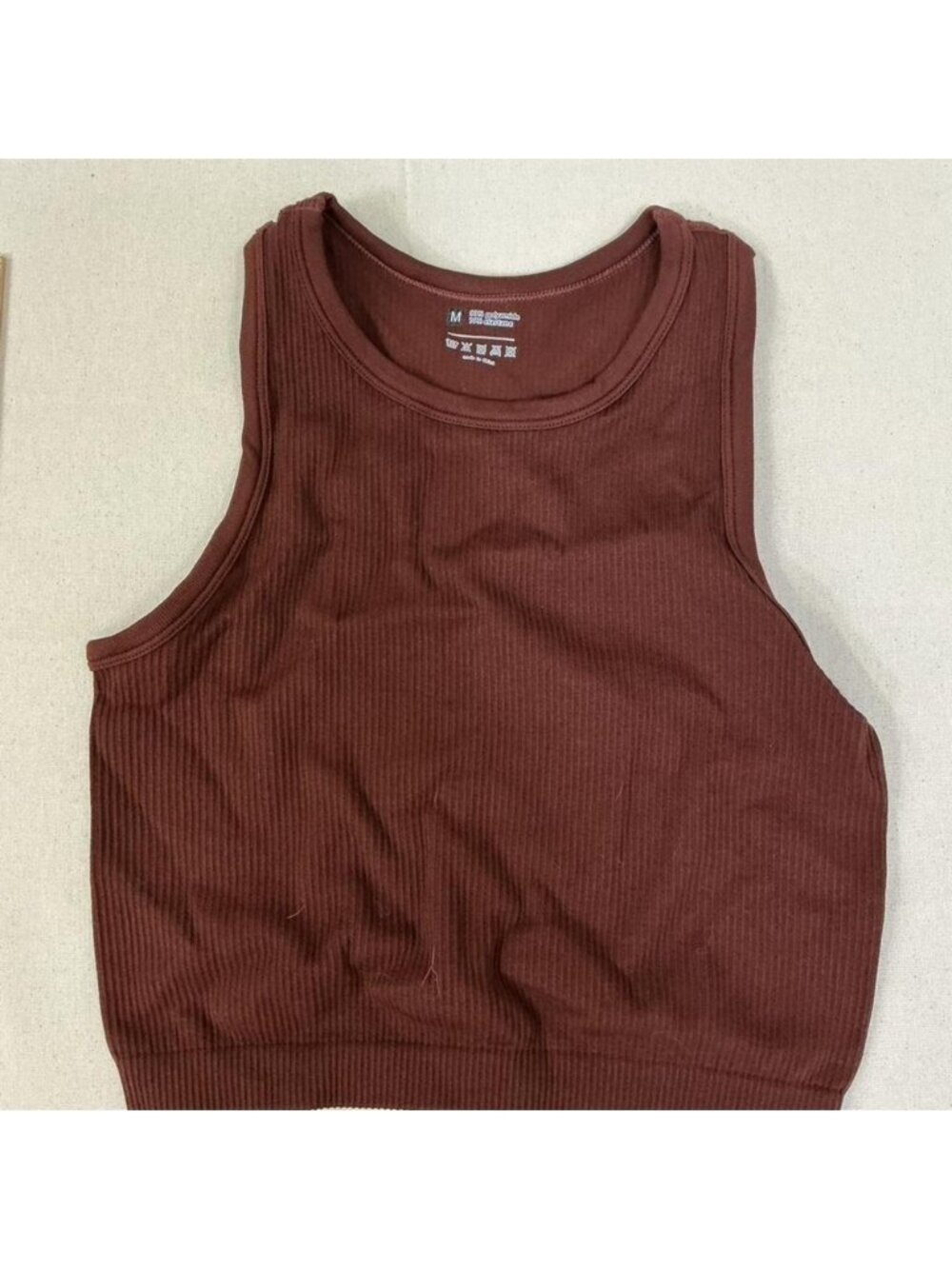 Soft ribbed cropped tank top